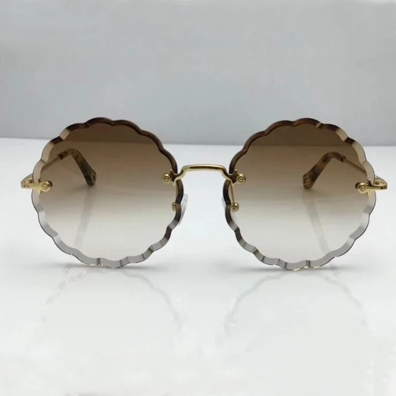 Fashion Oversized Women Sunglasses 2018 New Round Thick Lens Original Sun Glass Brand Name Designer Luxury Glasses Shades  (3)