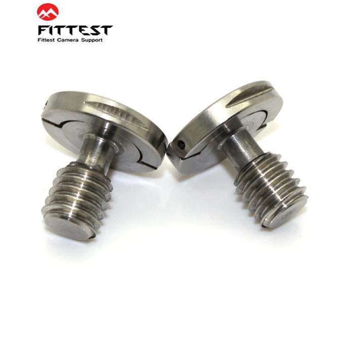 

FITTEST UNC3/8" Precision Stainless Steel D-Ring Screw for Camera Tripod and Quick Release Plate screws camera tripod screws