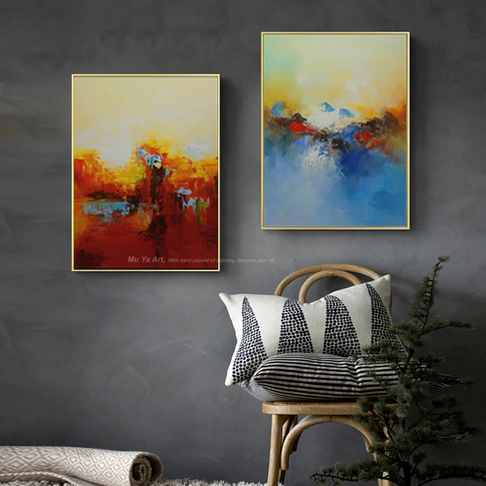 MUYA abstract painting large canvas wall art tableau decoration murale salon  wall pictures for living room