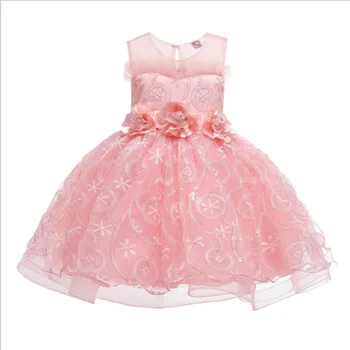 

Summer Spring Fall 2020 New Children's Christmas Dress Fashion Girls Layered Dress Girls Flower Party Wedding Princess Dress