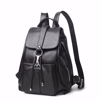 

9321-D New Fashion Ladies Casual Backpack Ladies shoulder bag Women Cowhide Genuine Leather Backpack