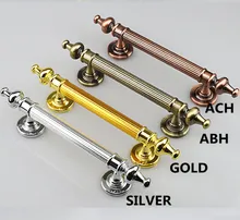 350 290 260MM antique brass wood door handle Unfold Install antique copper big gate door pull silver chrome wooden door handles