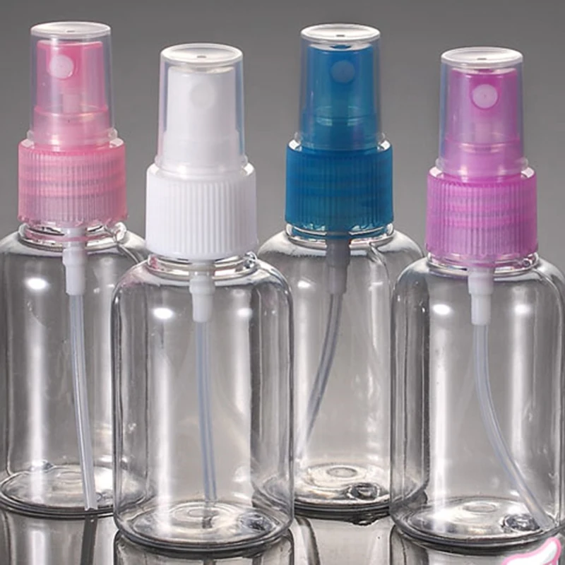 

5 Pcs/Set Mini Plastic Perfume Empty Spray Bottle Transparent 50ml Small For Make Up Skin Care Refillable Water Bottle M01457