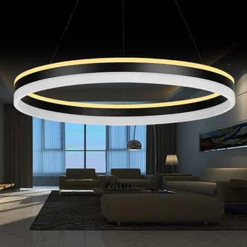 

Creative Circular Acrylic Droplight Modern LED Pendant Light Fixtures For Study Dining Room Simple Hanging Lamp Indoor Lighting