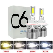 Muxall Super Heldere Auto H7 H11 Koplamp 9006 H1 H3 9005 880 881 H27 H4 Led Auto Koplamp Kit 3000K 6000K 4300K 8000K Mistlamp
