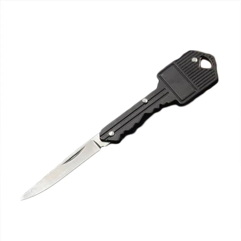Clave cadena cuchillo portátil plegable cuchillo pelador Mini acampada llave en forma de cuchillo todos los días llevar equipo de auto-defensa cuchillo