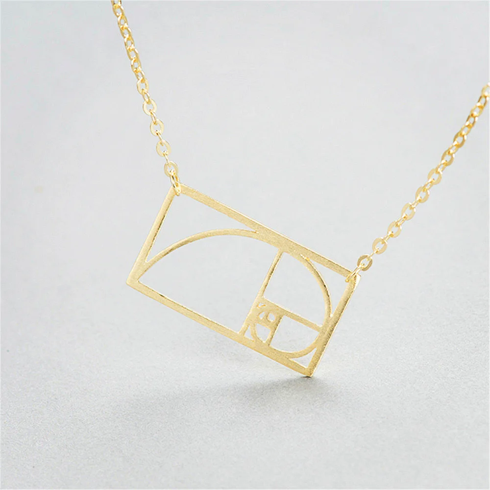 Golden Division Ratio women 100% 925 Sterling silver nacklace Jewellery Clavicle chain pendant charms