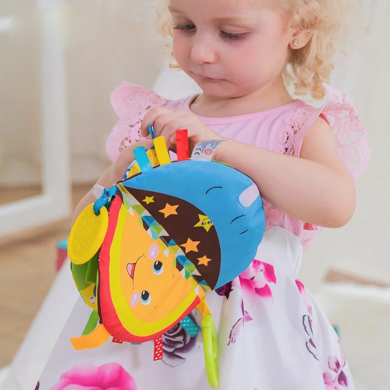 

Baby Toys Newborn Bed Bells stroller Hanging Rattles Teether Animal forest Paradise Baby Toy 0-12Months Story Cloth Books