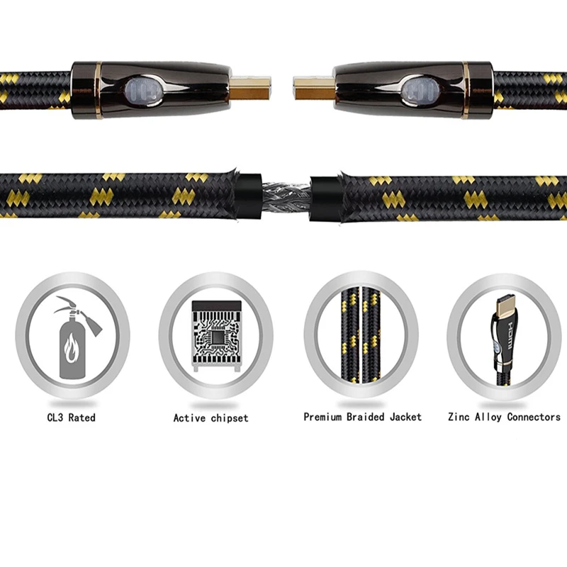 Rankman HDMI 2.0 4K Cable Standard Male-Male HDMI 3D 1080P Cable for TV PS3 Projector PC DVD Apple 1 2 3 5 10 15m
