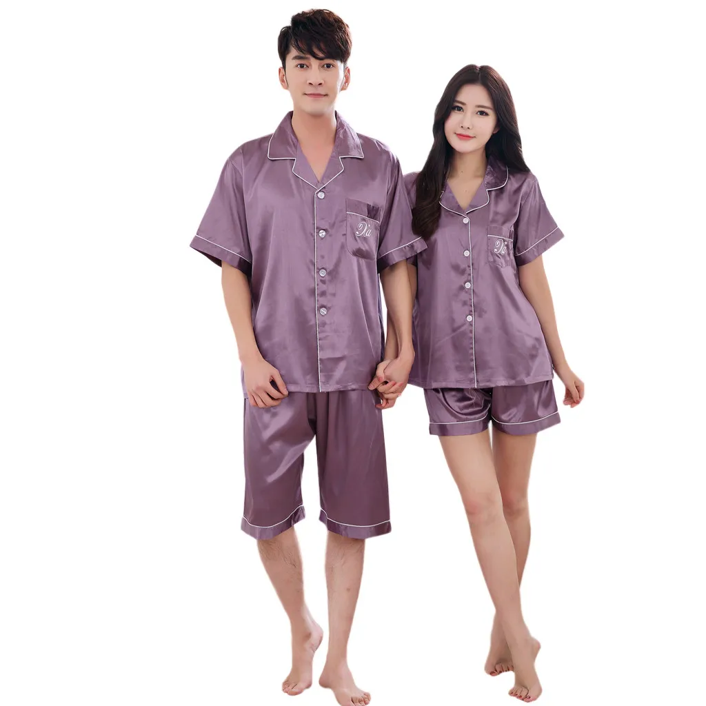 Men's Casual pijama hombre Spring Pure Color sleepwear men Home T-shirt& Shorts Male Pyjamas Set vetement