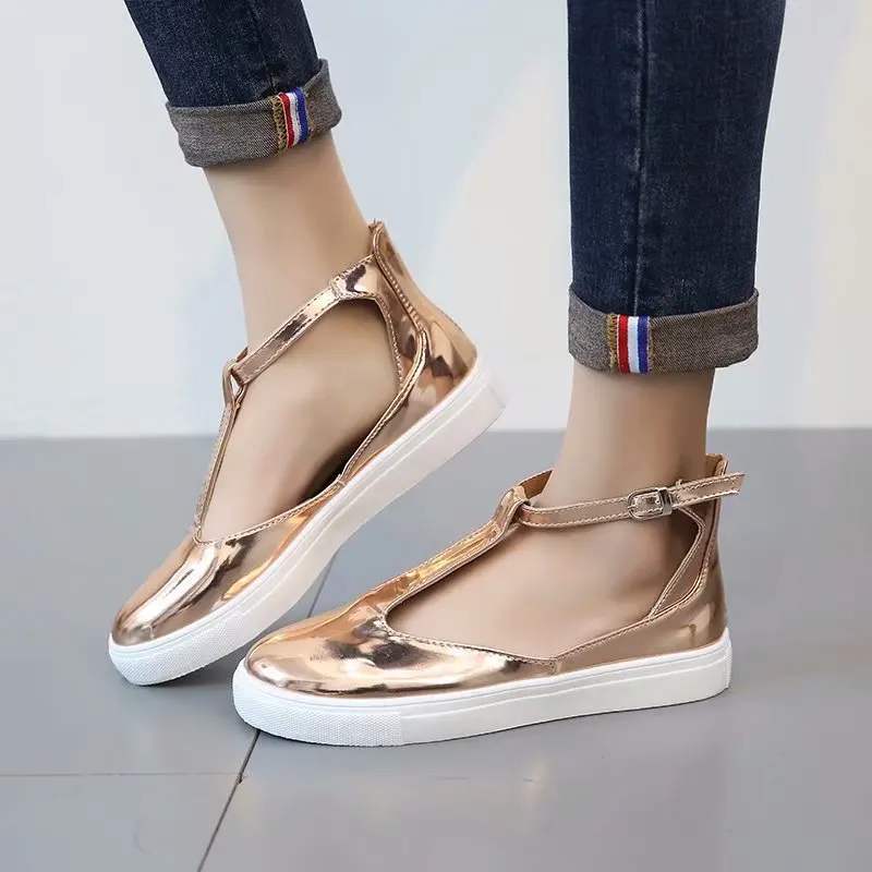 

Fashion Women Flats 2019 New Spring Women Shoes Plus Size Flats Shoes Woman Buckle Strap Ladies Shoes Zapatos Mujer