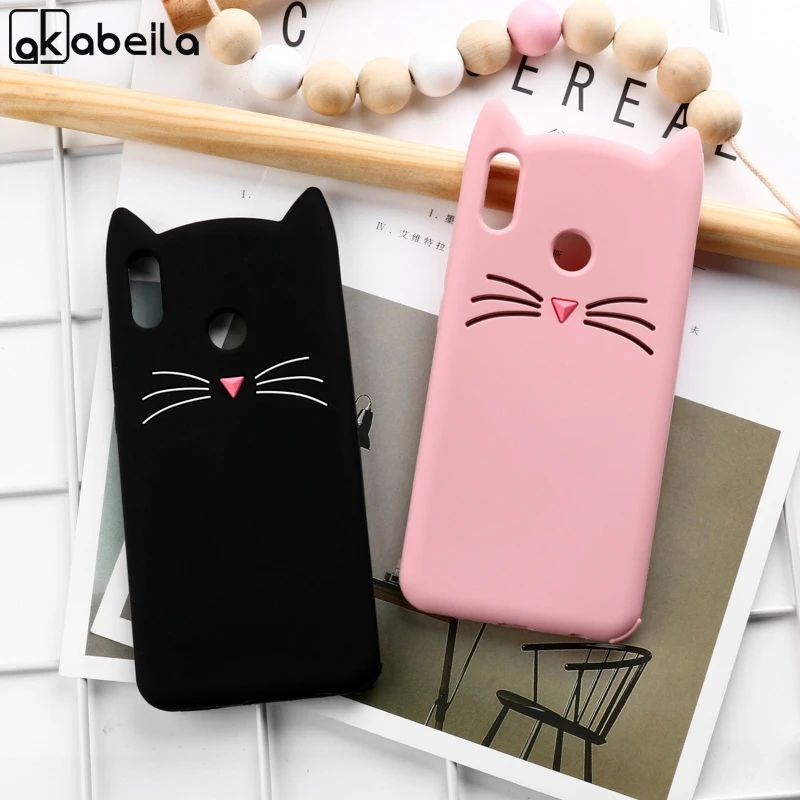 Phone Cute Cat Ear Silicone Case For Huawei Honor 8X Cases Soft TPU