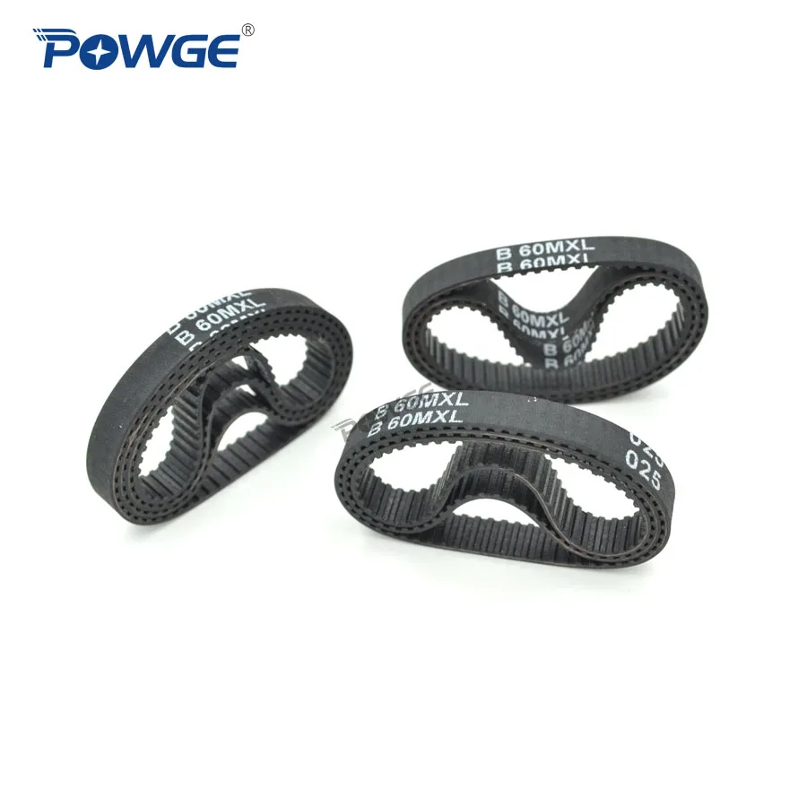 

POWGE 10pcs MXL Timing belt B60 B61 B62 B63 B64 Width 6.35mm 025 6mm Teeth 60 61 62 63 64 Synchronous belt B60MXL B62MXL B64MXL