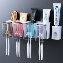 Домашний цветной держатель зубной щетки для зубной щетки, зубная стирка и подвязка, автоматическая зубная паста, экструдер, перфорация, без стены, Висячие Recei