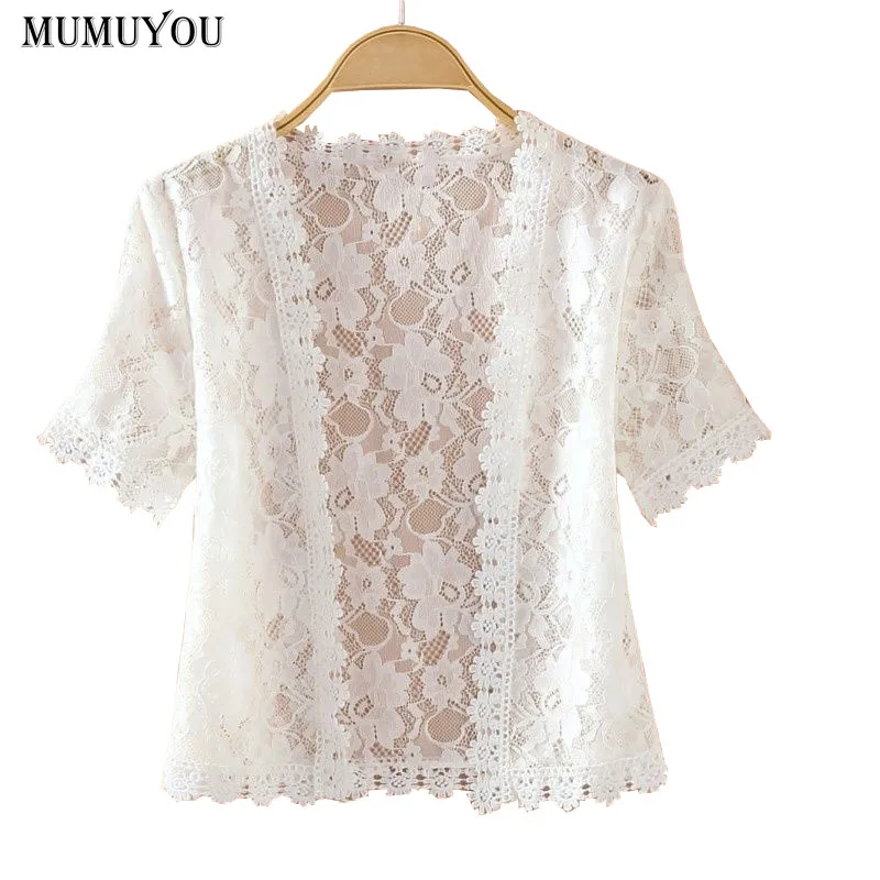 short sleeve lace jacket