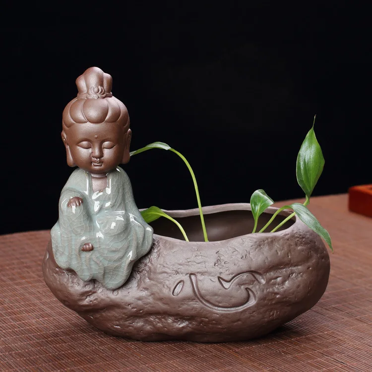 Керамический горшок BENEWOTER Yixing Buddha Monk цветочные горшки садовые креативный для