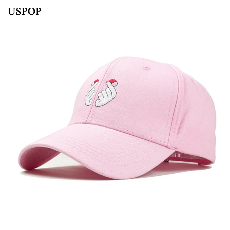 

2018 New fashion women baseball cap heart embroidery baseball cap Casual cap hip hop hats unisex visor caps
