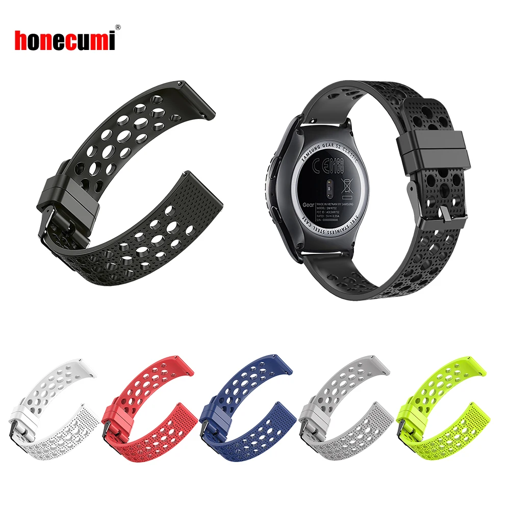 

Honecumi 20mm Watch Bracelet Soft Silicone For Samsung Gear S2 Classic Smart Watch Strap Band For Samsung Gear Sport Accessories
