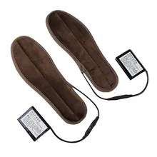 Lithium Battery Electric Heated Foot Insoles Charged Winter Shoes Boot Keep Warm Shoe-Pads Thermal with Fur Foot Pads US Plug