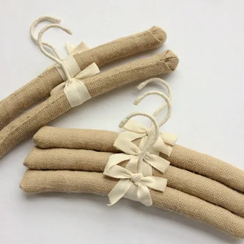 

25CM Jute Padded Clothes Hangers for Children Foam Sweater Thick Padded Coat Hangers For Clothes Shop Display Home Hangers