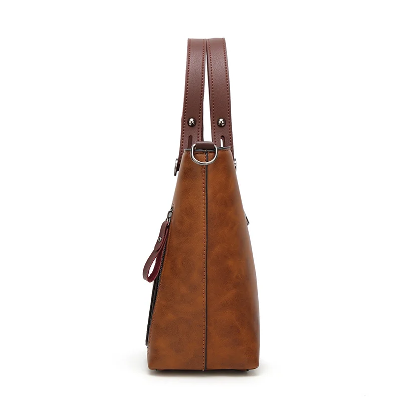 Tinkin Vintage Women Shoulder Bag Female Causal Totes for Daily Shopping All-Purpose High Quality Dames Handbag