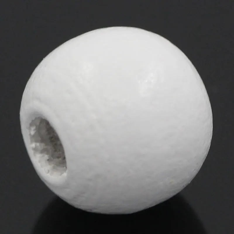 

Wood Spacer Beads Round White About 10mm( 3/8") Dia, Hole: Approx 3mm, 70 PCs new