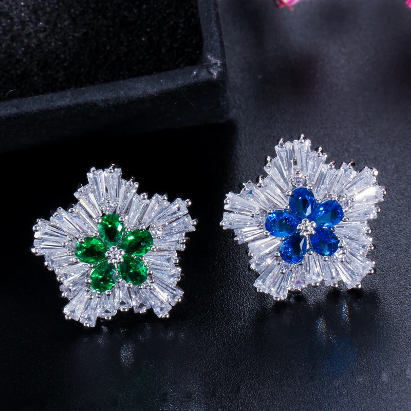 CWWZircons корейский модный бренд ювелирные изделия Розовый Красный фианит кристалл