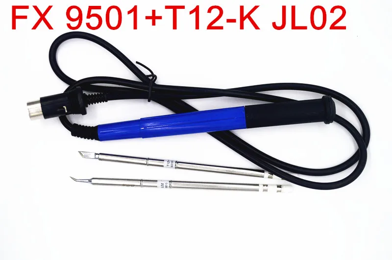 NOVFIX 2pcs T12 Tips with 9501 Handle For Hakko FX951 950 Soldering Station Electric Welding tools soldering