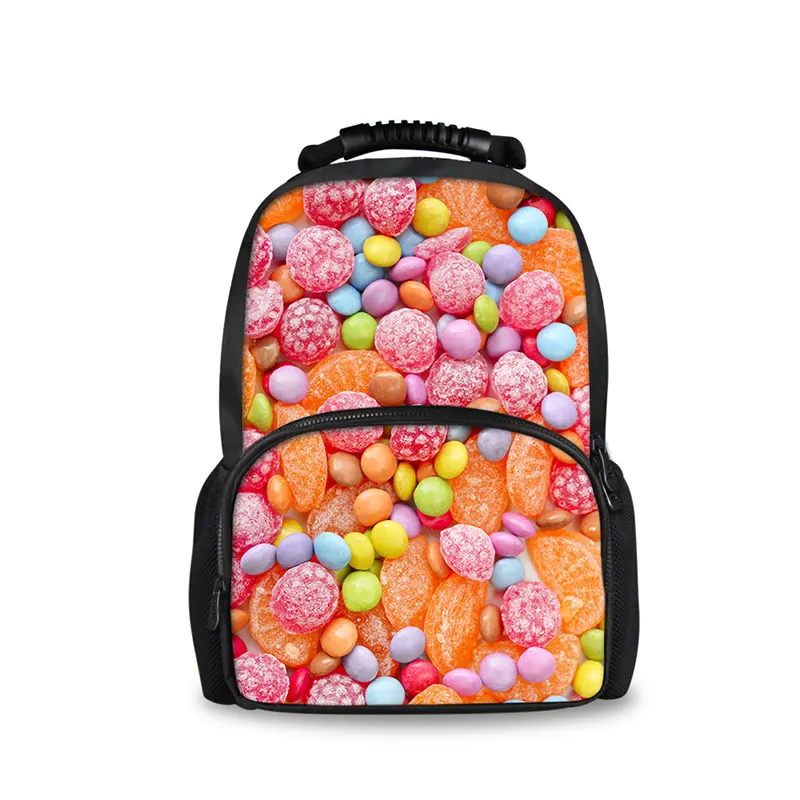 

Noisydesigns Gummy Drop Schoolbag for Boy and Girl Sweet Food School Backpack Fashion Notebook Bag Satchel Child Soft Strap