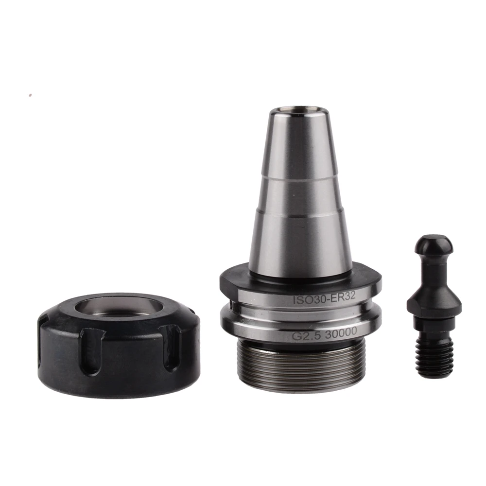 ISO30 ER32-45L Balance Collet Chuck G2.5 30000RPM CNC Tool Holder Stainless Steel With Pull Stud Milling Lathe