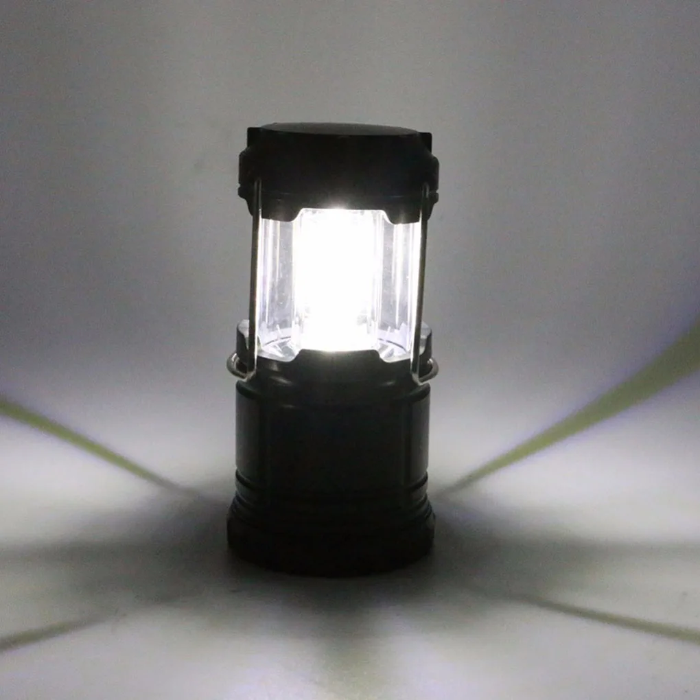 

Retractable LED Hand Lamp Collapsible Camping Lantern Outdoor Tent Lights Retro Style AAA Battery