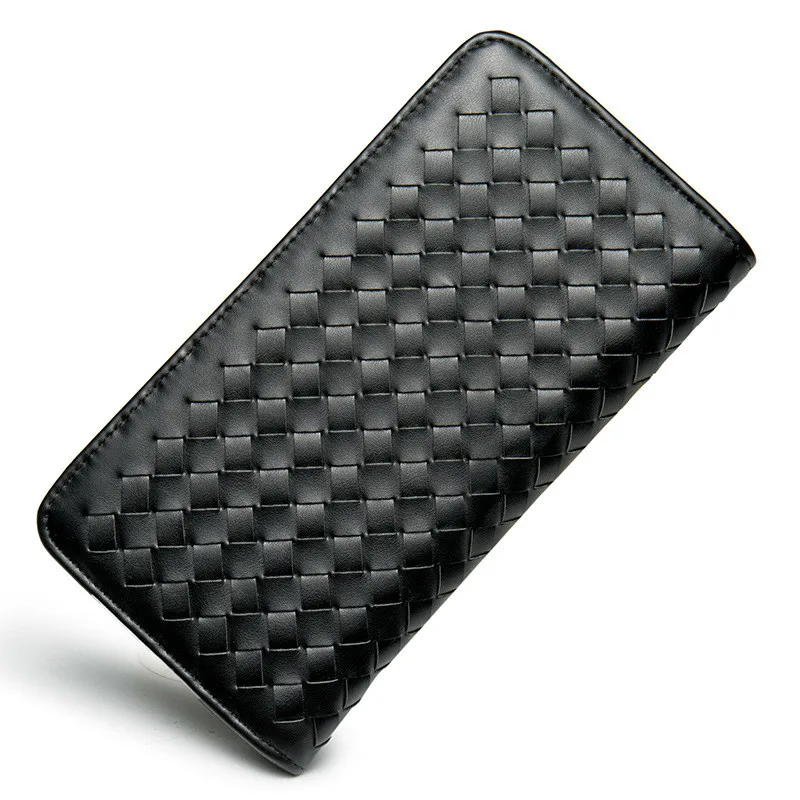 

Handbag Money Coin Purse Wallet Female Fashion Solid Pattern PU Leather Men's Wallet Long Purse with Zipper Male Clutch Bag