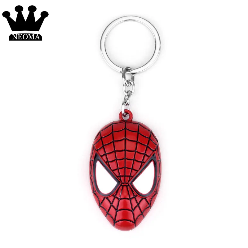 

Spider-Man mask logo keychain super hero spiderman model 3 color high quality for boys girls cosplay keyring jewelry
