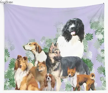 

Group of dogs Wall Tapestry Cover Beach Towel Throw Blanket Picnic Yoga Mat Home Decoration