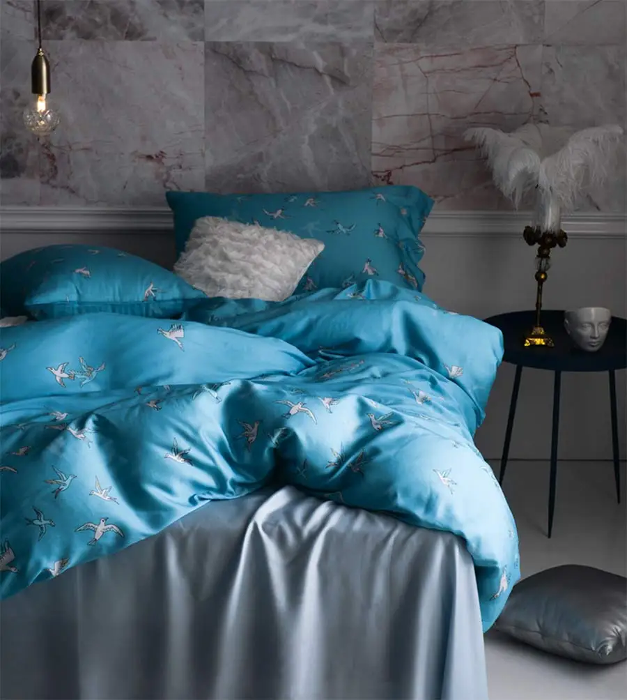 

Vintage bird bedding sets adult girl,full queen king european american double home textile flat sheet pillow case quilt cover