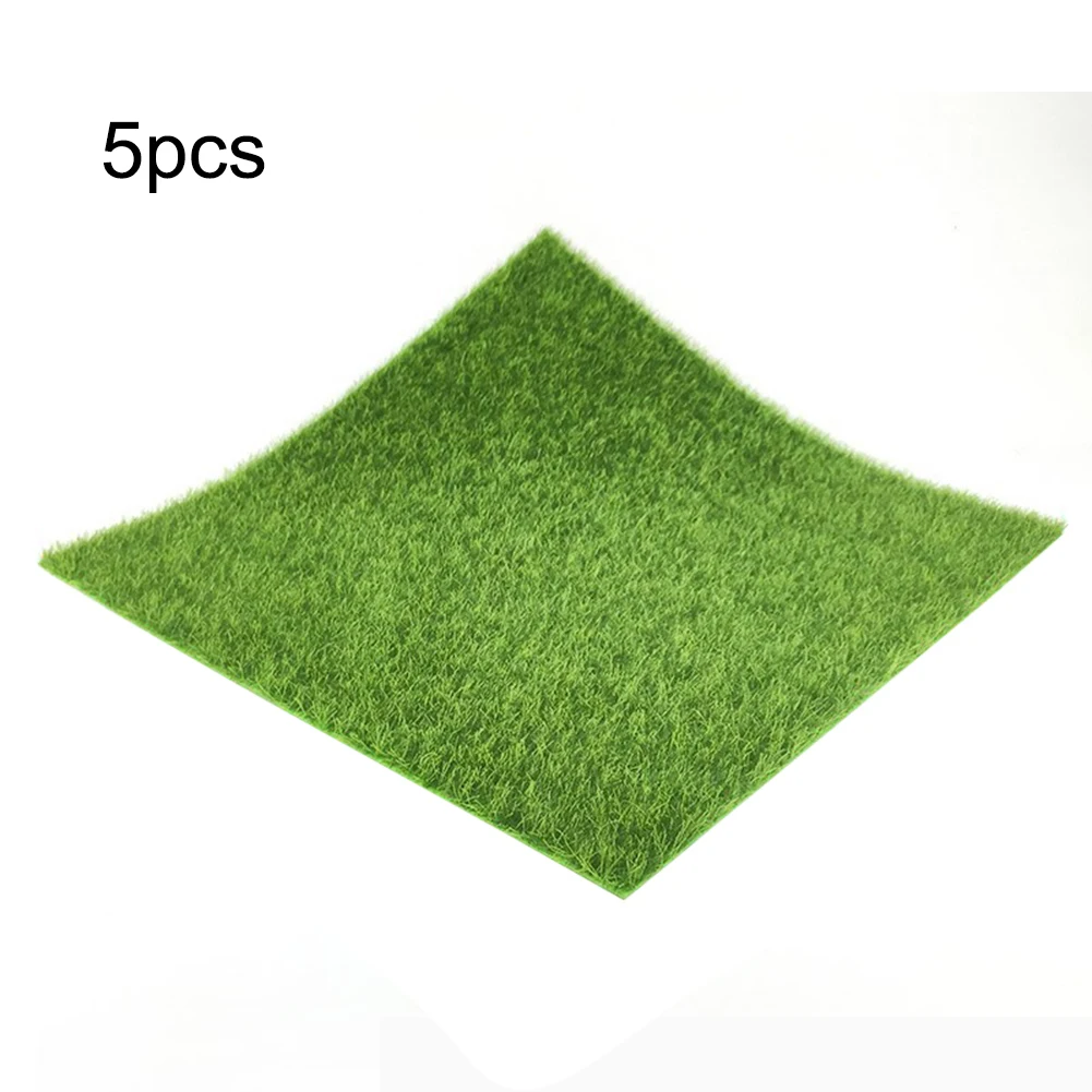 Искусственный травяной газон миниатюрный орнамент садовая трава имитация газон Дверь Магазин фон трава цветочный Настенный декор - Цвет: 5pcs 15cm