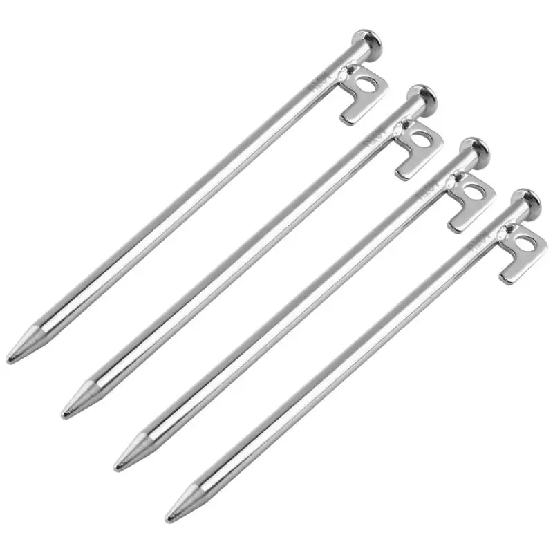 Professional 4 PCS Outdoor 30CM Iron Tent Pegs Camping Hiking Equipment Outdoor Travel Tent