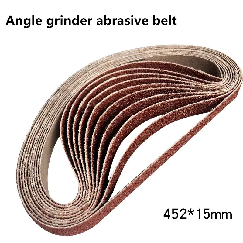 5 шт. 15x452 мм шлифовальная лента 60-600 сетка полировка Замена шлифовальная лента для углового шлифовального станка абразивная