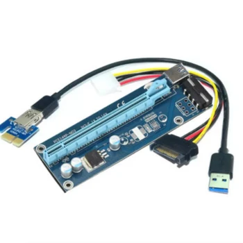 

PCI-E 1X to 16X extension conversion board PCI-e turn pcie adapter card 60cm cable pcie riser card for bitcoin miner shipping