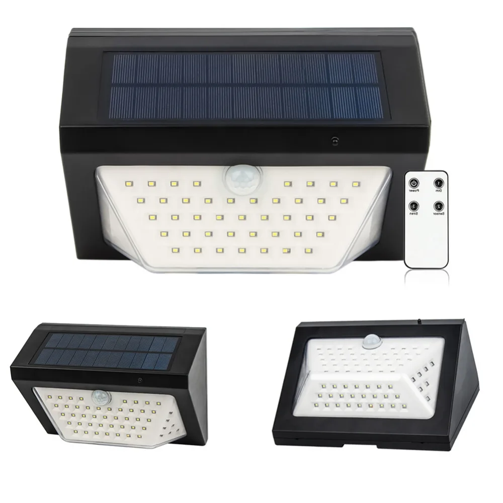 

80 LED Solar Light 3 Modes Rechargeable Wireless Remote Control Solar Light Alarm Lamps Solar Garden Wall Light Lamp