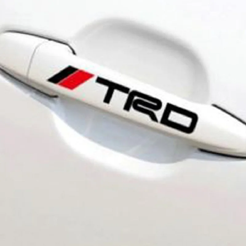 

4pcs Car-styling TRD Logo Door Handle Reflective Car Stickers Personality Character Decoration Car styling door handle Stickers