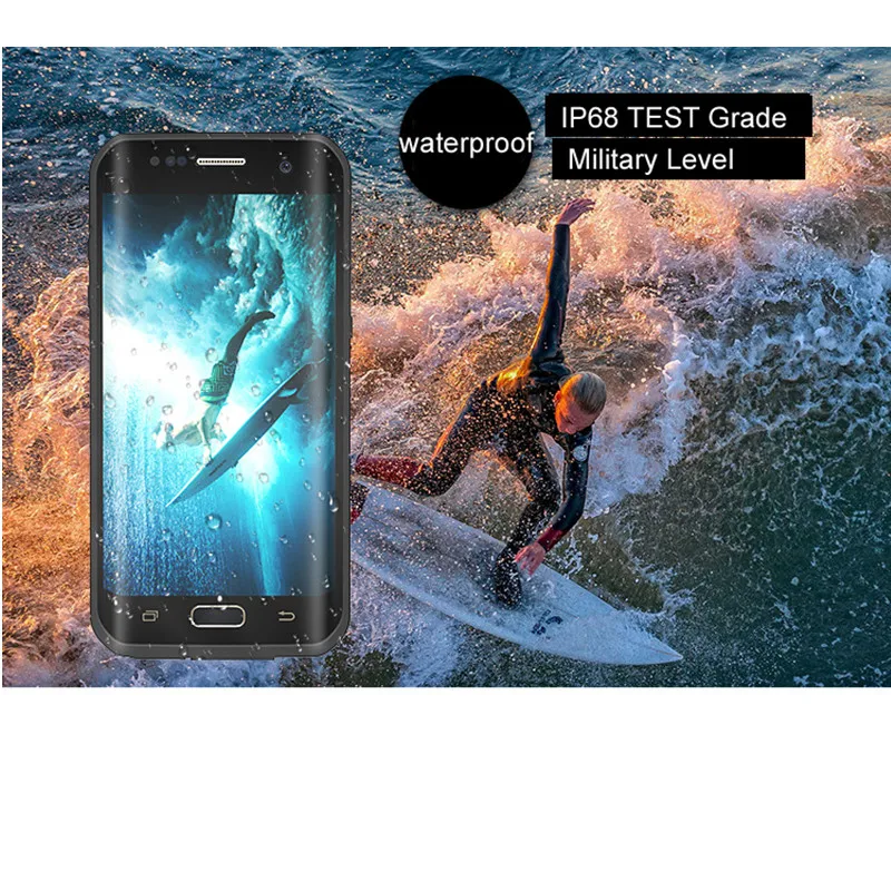 Для Samsung Galaxy S7 Edge водонепроницаемый чехол IP68 Подводный ПК + ТПУ бронированный S725
