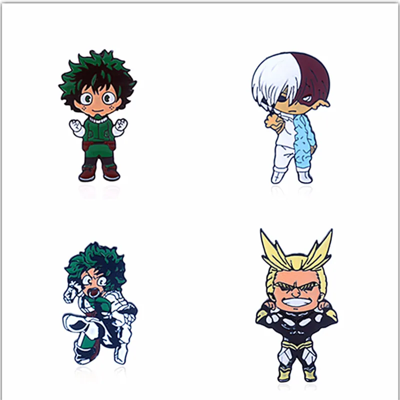 

My hero Academy Brooches badge pin 2019 Sticker sIzuku Midoriya Todoro figure cosplay keyring pendant enamel Accessories jewelry