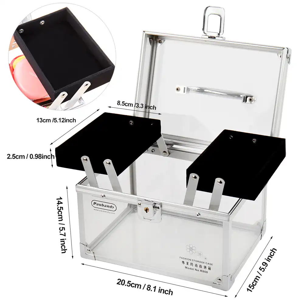 Amazon Com Clear Makeup Box Cosmetics Acrylic Organizer With