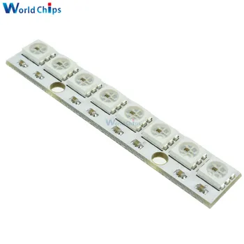 

WS2812 WS 2811 5050 RGB LED Lamp Panel Module 5V 8-Bit Rainbow LED Precise Board 8MHZ AVR For Arduino Breadboard Solder