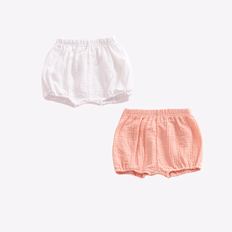Cieik 2pcslot Cotton Shorts Bloomers Baby Girl Diaper Cover Boys Toddler Shorts Trousers Newborn Summer Infant PP Soft Short  (31)
