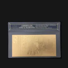 50 злотых польских золотых банкнот Папы Иоанна Павла II для коллекции 999 золота. Полимерный свободный пластиковый рукав