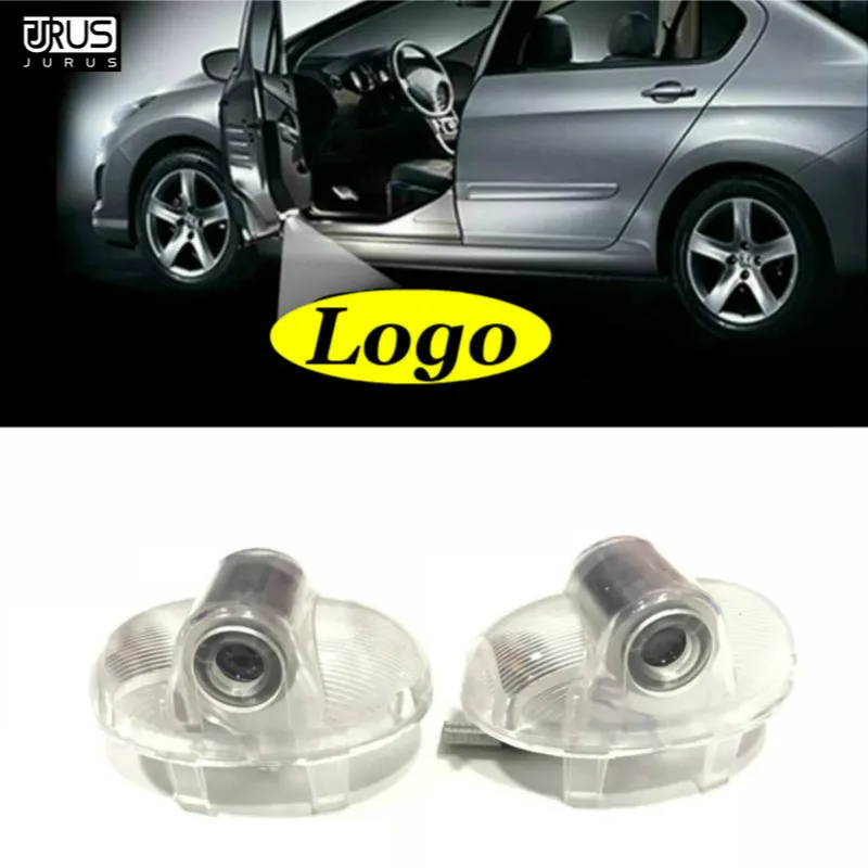 

JURUS 2pcs Wireless Led Car Logo Door Light Welcome Lights Laser Projector Emblem Logo For Mazda 6 8 RX-8 CX-9 Auto Backlight