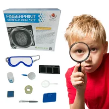 MINOCOOL DIY Набор для проверки отпечатков пальцев, научный лабораторный анализ, эксперименты, игрушка, обучающая ДЕТЕКТИВНАЯ ИГРА для детей