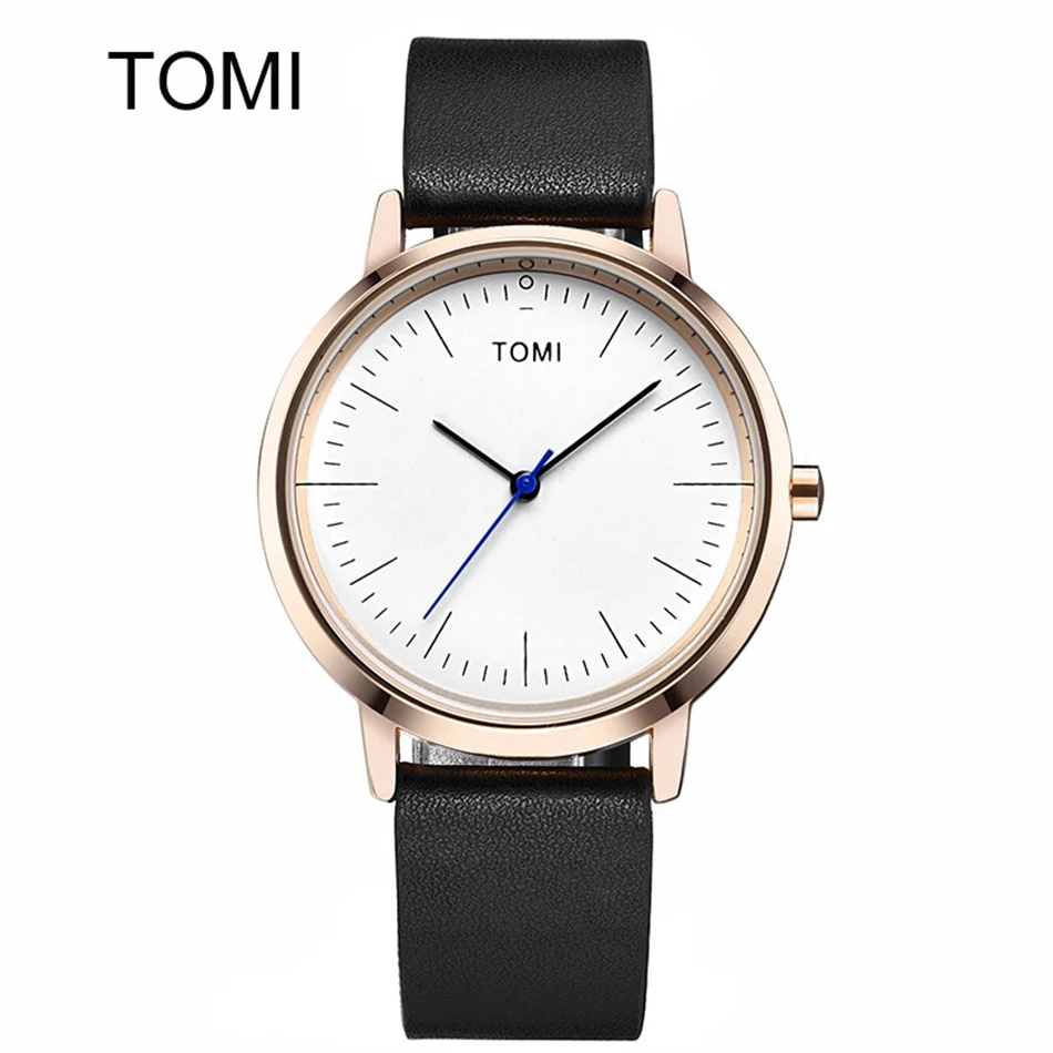 

New Top Brand TOMI Men's Watches Sports Quartz Leather strap Casual Watch Women Wristwatch Ultra Thin Dial Luxury Watches Men